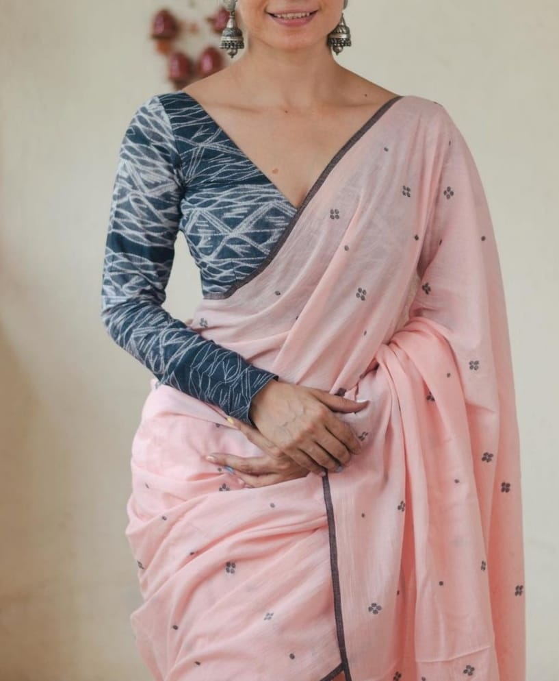 VK 4060 Printed Imported Cotton Daily Wear Sarees