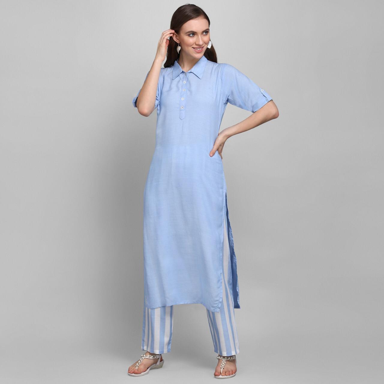 Latest Collection Of Beautiful Kurti With Plazo Casual Wear, Office Wear, and Any Special Occasion.