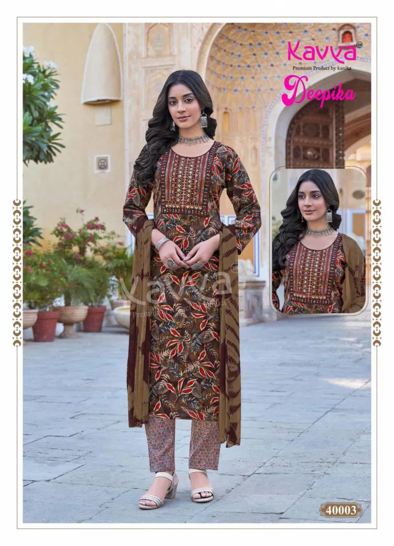Deepika Vol 40 By Kavya Straight Kurti With Bottom Dupatta Orders In India