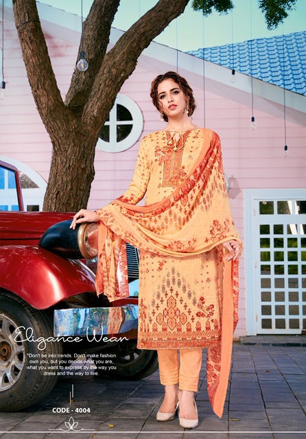 Yashika Rinaz 4 Latest Designer Printed Pure Lawn Cotton Dress Material Collection With Mal Mal Dupatta 