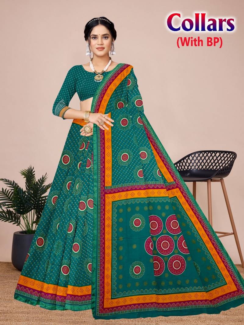 Collars 1 Casual Wear Cotton Printed Saree Wholesale Clothing Distributors In India