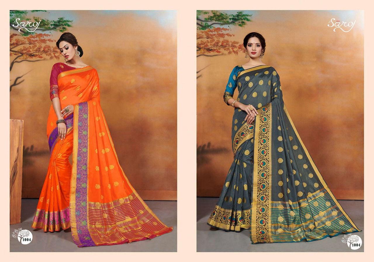 Saroj Tanishka Latest Designer Wedding Wear Silk Saree Collection

