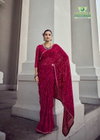 Malaika By Sanskar Embroidery Work Georgette Saree Wholesale Clothing Distributors In India