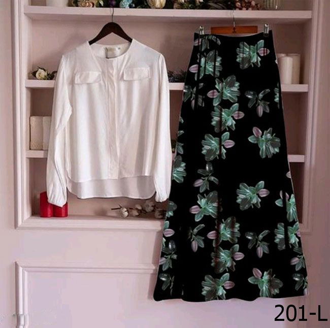 New Latest Designer Printed Casual Skirt With Top Collection 