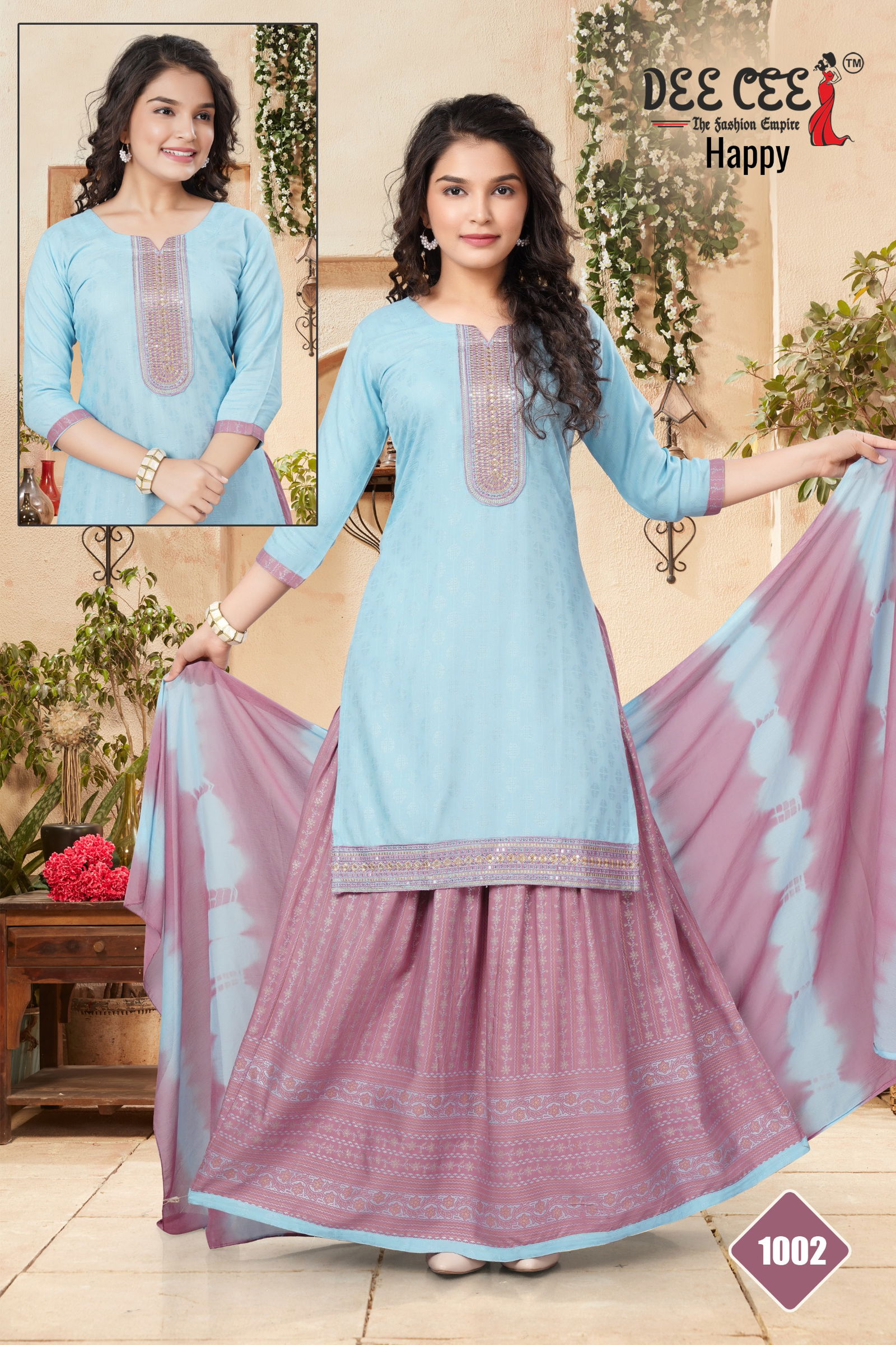 Happy By Deecee Fancy Kids Girl Wear Kurti With Bottom Dupatta Suppliers In India