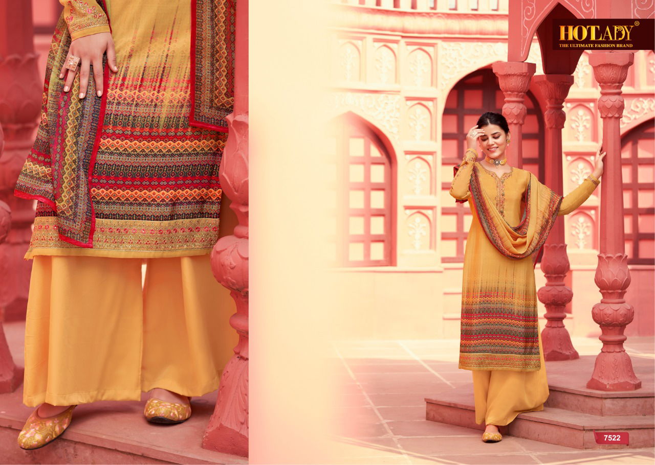 Hotlady Kasturi 7521 Series Fancy Festive Wear Digital Printed Salwar Kameez Collection