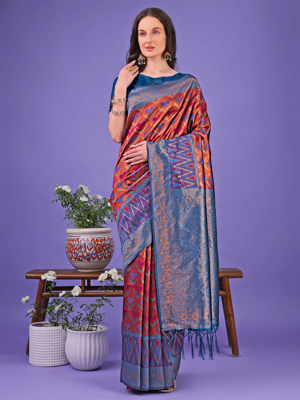 Blossom By Astita Lichi Silk Wedding Wear Saree Wholesale Shop In Surat