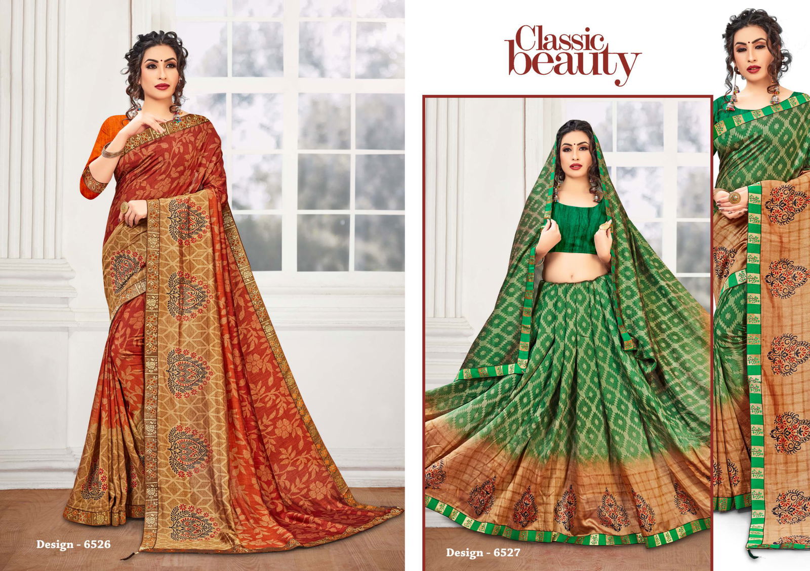 Khusboo 8 Latest Fancy Designer Regular Wear Vichitra Silk Printed Sarees Collection
