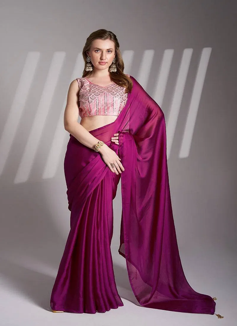 Ziva 38 Beautiful Chiffon Party Wear Stylish Saree Wholesale Clothing Distributors In India