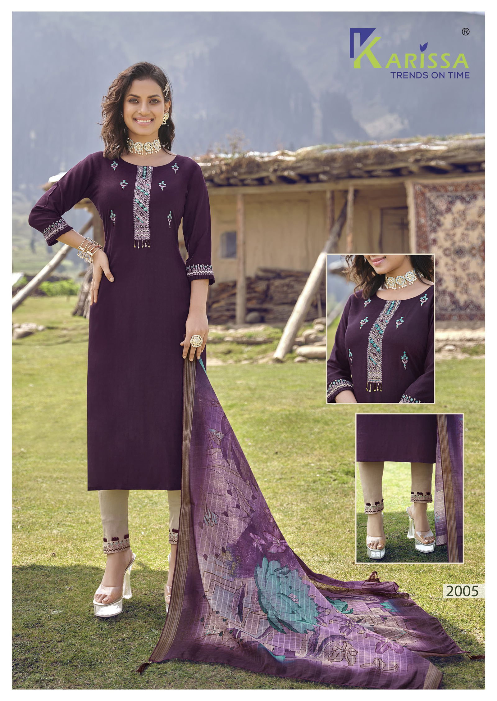 Hazel By Karissa Kurti Pant With Dupatta Kurti With Bottom Catalog