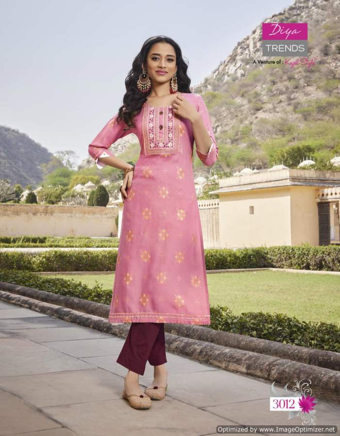 Victorias 3 New Ethnic Wear Rayon Embroidery Designer Kurti Collection