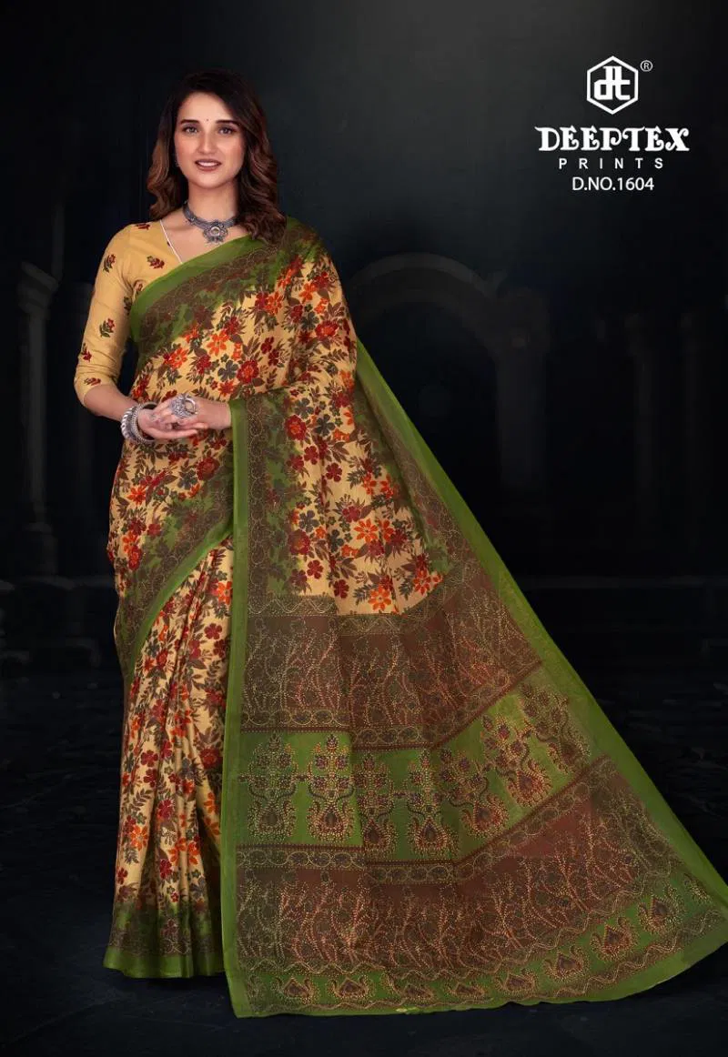 Prime Time Vol 16 By Deeptex Cotton Printed Saree Wholesale Clothing Distributors In India