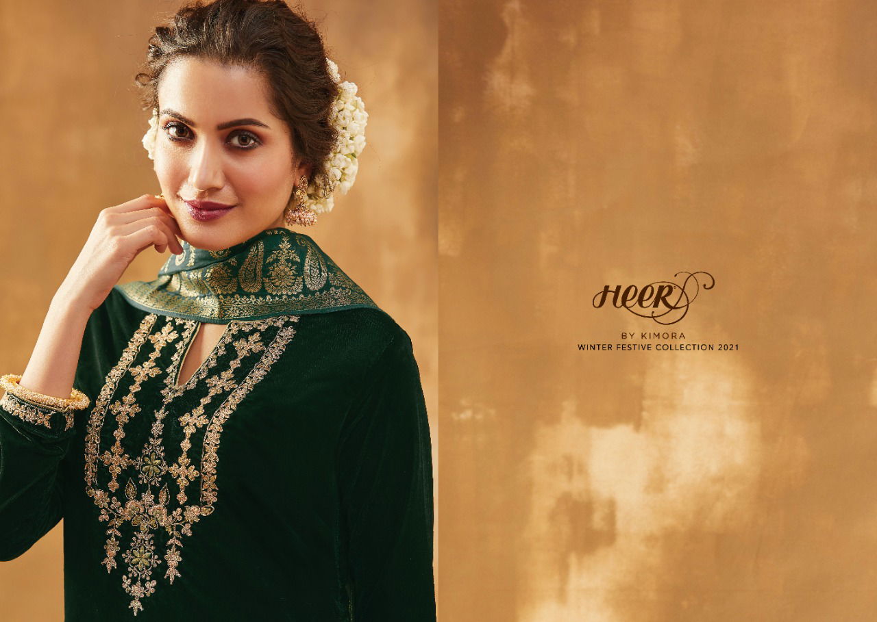KIMORA BANDHNI Latest Heavy Designer Wedding Wear Pure Spun Silk Jacquard Embroidery with Digital Banadhani Print Salwar Suit Collection 