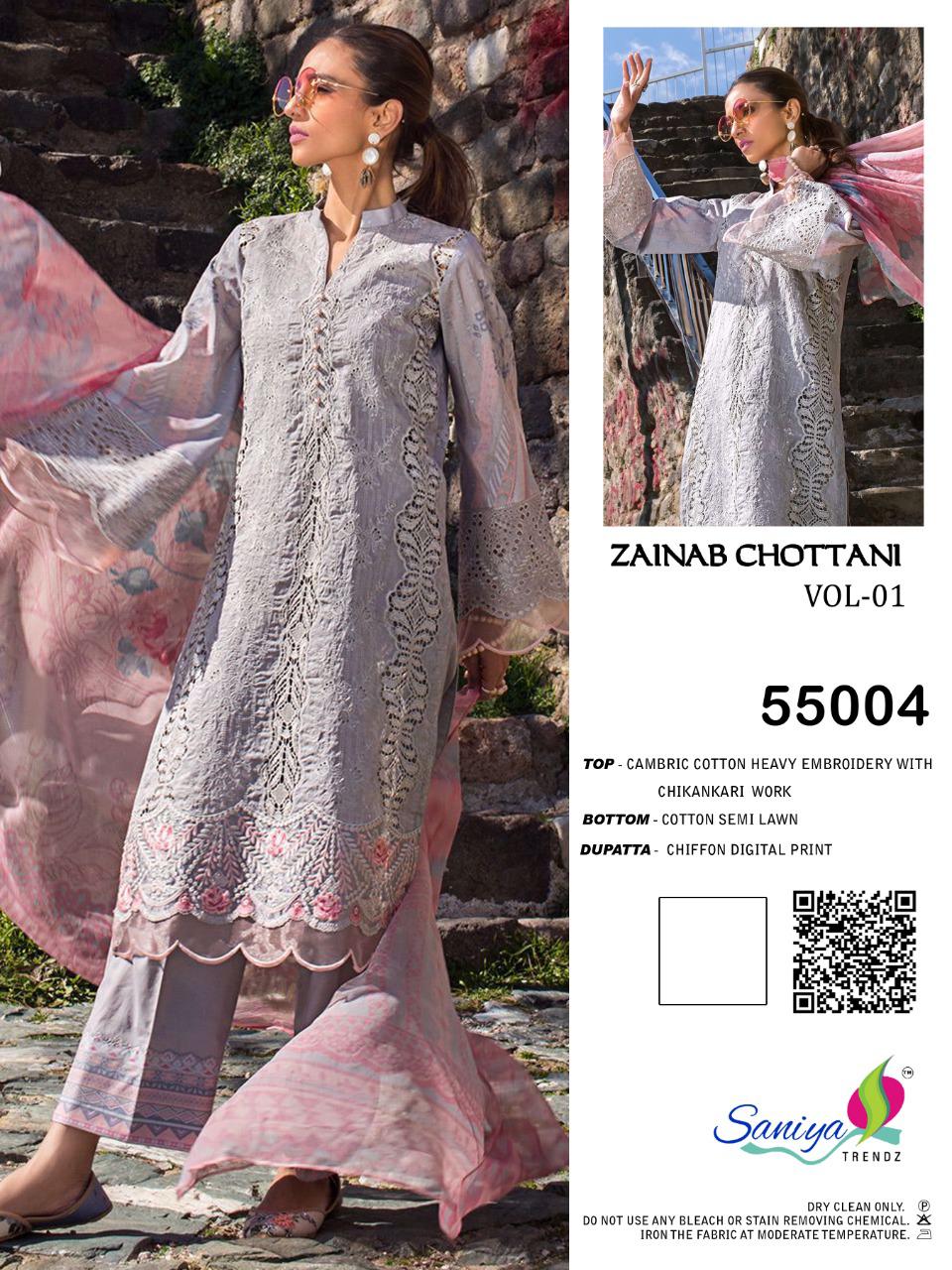 Saniya Zainab Chottani 1 Latest Fancy Designer Casual Wear Pakistani Eid Collection Salwar Kameez
