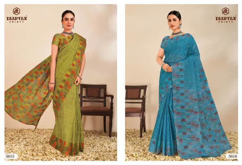 Mother India Vol 56 By Deeptex Printed Cotton Daily Wear Saree Wholesale Online