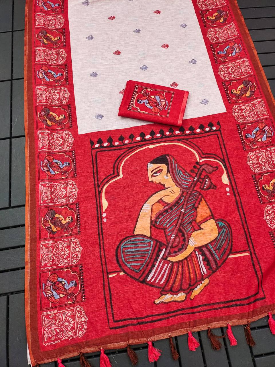 Mg 317 Special For Deepavali Linen Designer Saree Catalog