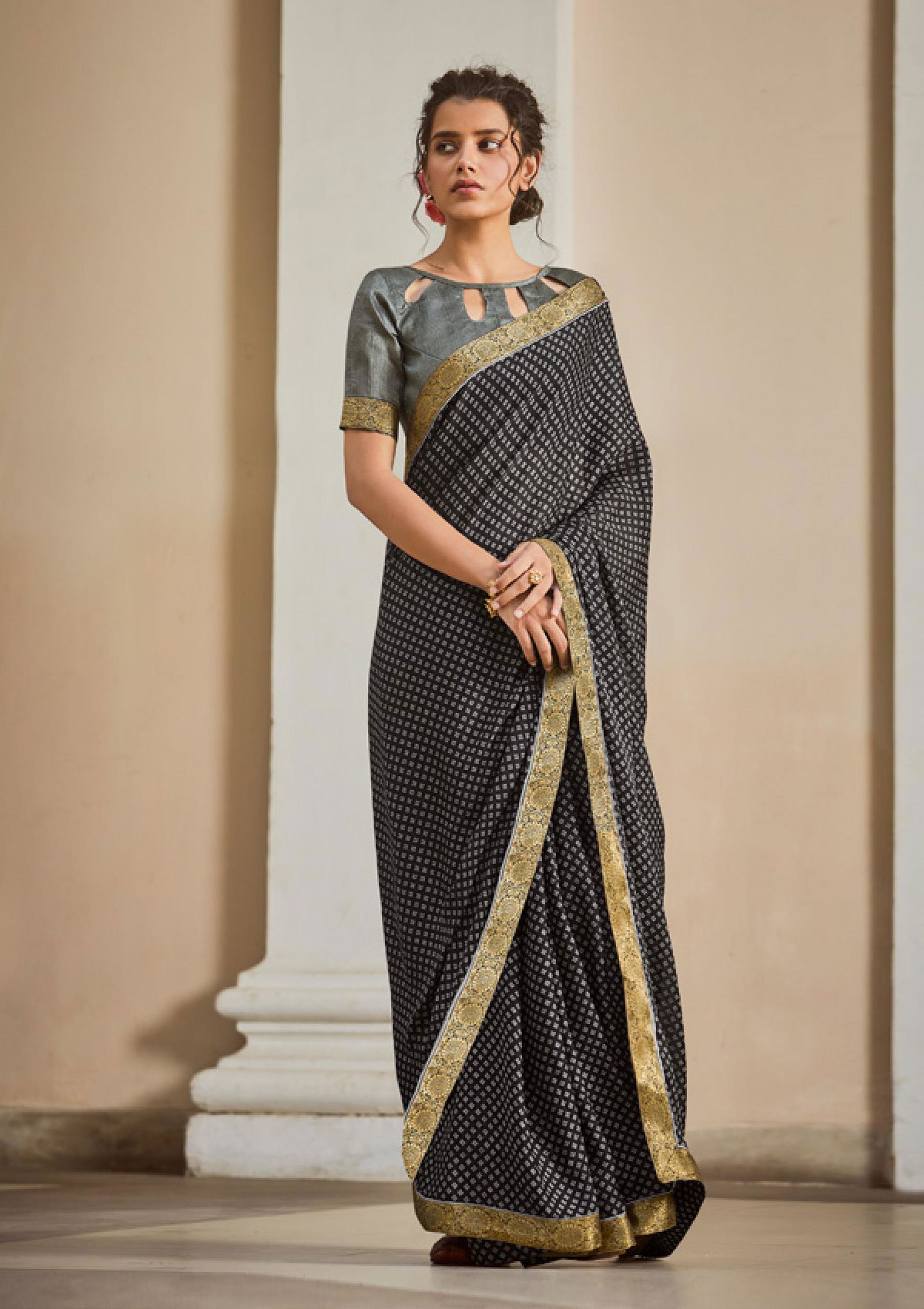 Shangrila Veronica Georgette Fancy Ethnic Wear Designer Printed  Saree Collection
