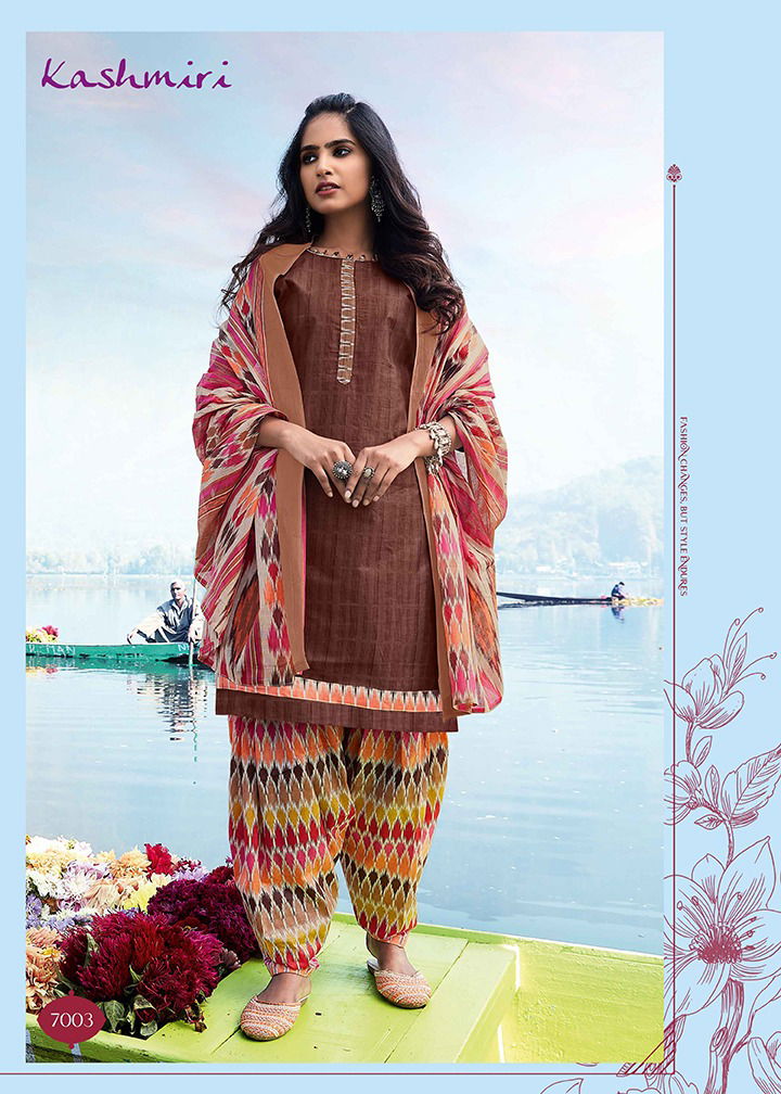 Ganesha Kashmiri 7 Fancy Regular Wear Printed Cotton Salwar Suit Collection
