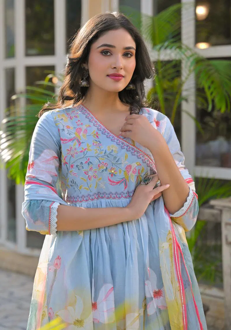 Tanyaa P 173 Mal Cotton Printed Anarkali Style Kurti Sets Bulk Orders In India