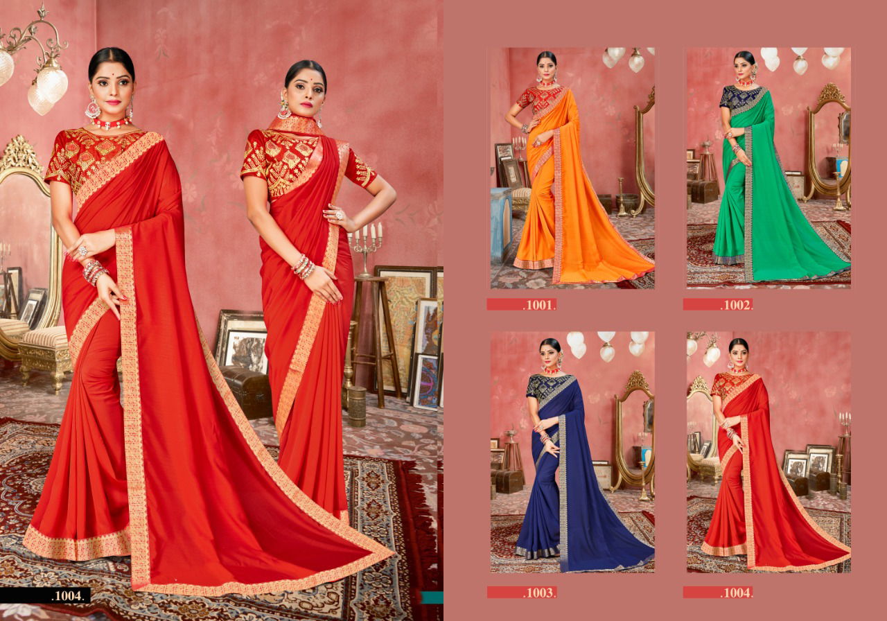 Ronisha Roopkala Designer Embroidery Party Wear Saree Collection