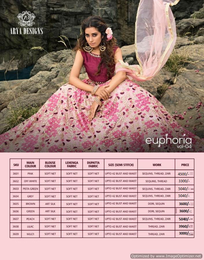 Arya New Launch Of Designer Fancy Heavy Party Wear Wedding Bridal Lehnga Heavy Embroidery Work And Soft Net Dupatta