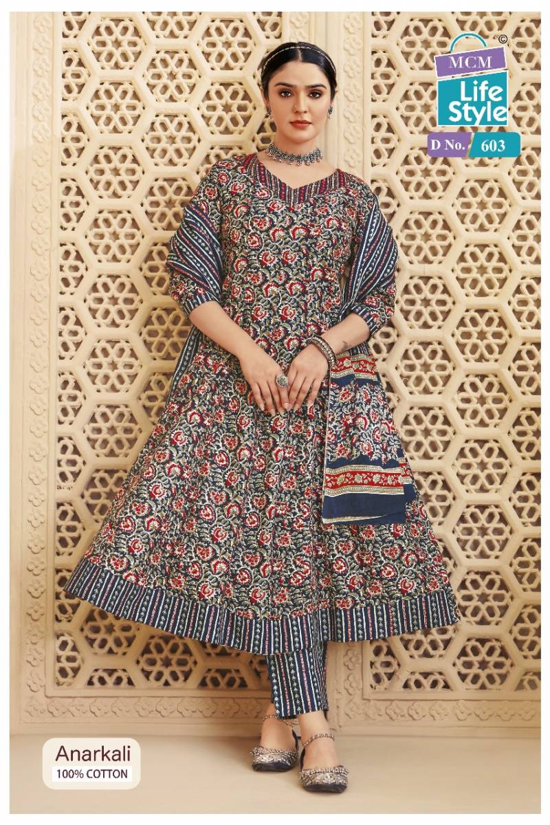 Anarkali Vol 6 By Mcm Cotton Readymade Suit Wholesalers In Delhi