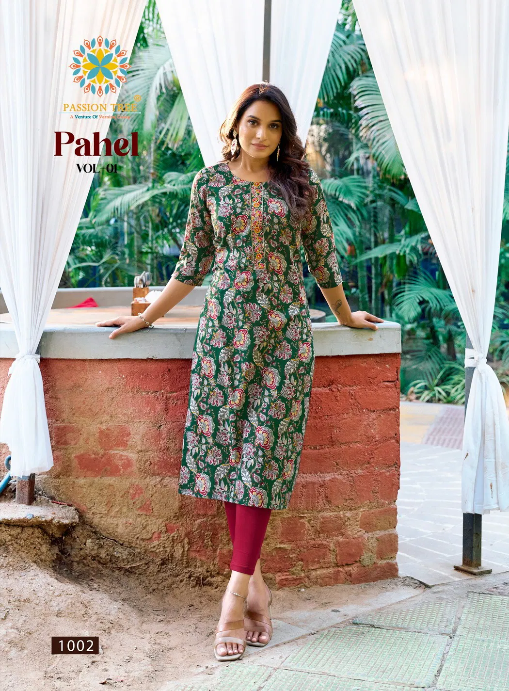 Pahel Vol 1 By Passion Tree Cotton Printed Straight Kurti Suppliers In India