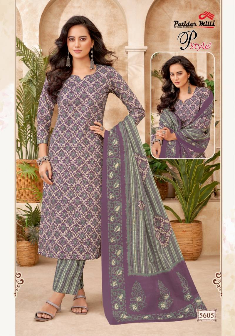 Patidar P Style Vol 56 Cotton Printed Dress Material Wholesale Market In Surat With Price