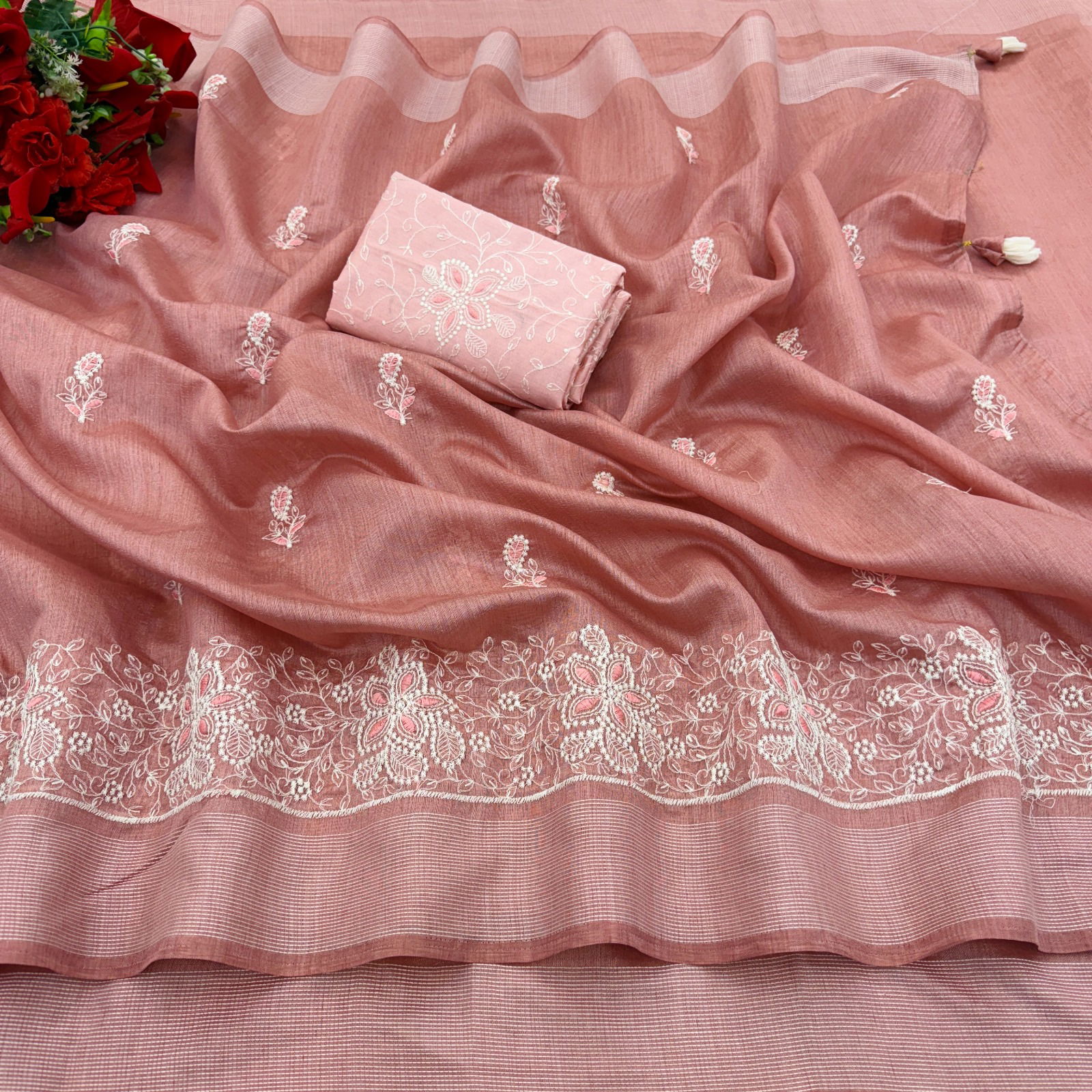 Dhruvi Superhit Treding Cottan Embroidery Designer Sarees Wholesalers In Delhi