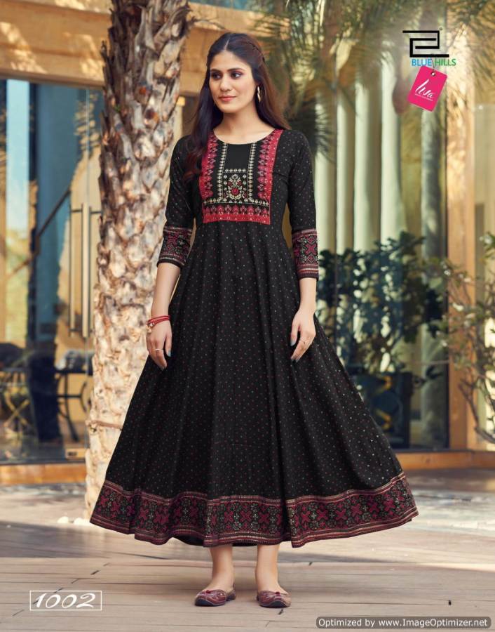 Blue Hills Glamour 5 Latest Designer Party Wear Long Kurti Collection