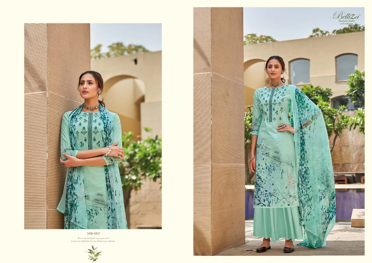 Belliza Maanjari Designer Premium Fancy Casual Wear Pure Cotton Digital Print With Heavy Embroidery Work Collection
