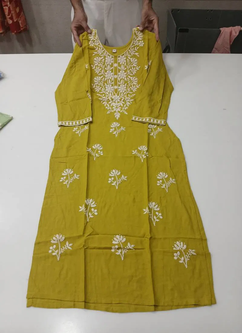 Tanyaa P 315 German Rayon With Lakhnavi Kurti Wholesale Price In Surat