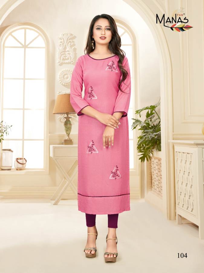 Manas Priyal Vol 7 Latest Designer Casual Wear Kurtis Collection With Embroidery Work 
