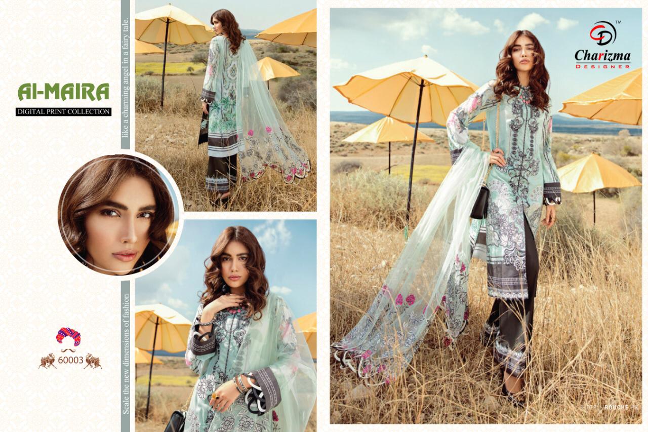 AL-MAIRA Charizma Digital print Embroidery & Bunch Patches Work  Most Hittest Design Pakistani Dress Collections