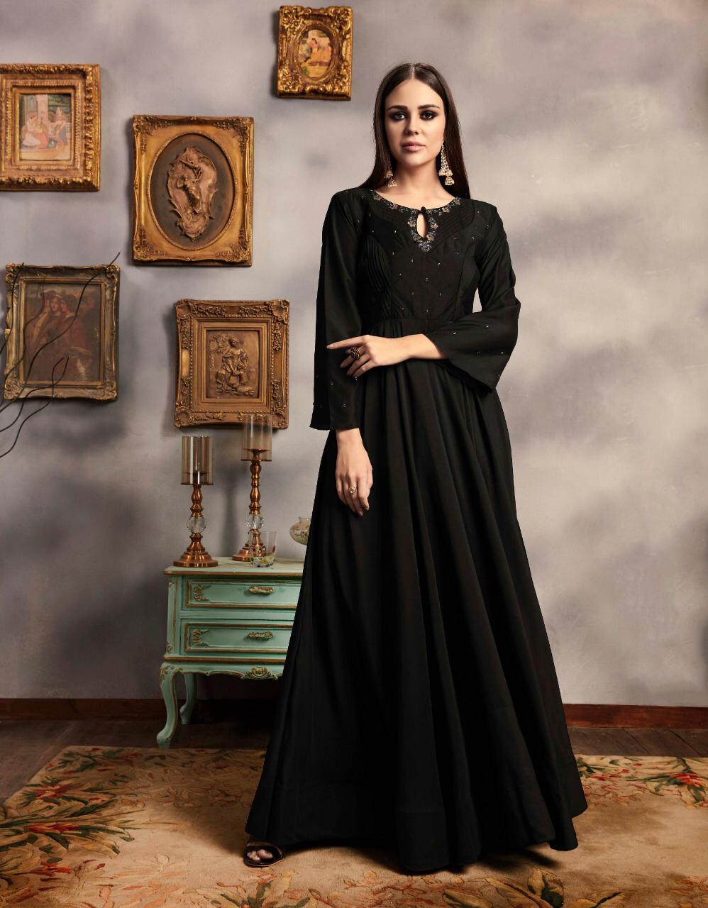 Crown - Vol 3 New Designer Heavy Party Wear Viscose Musalin With Value Added Embroidery And Hand Work Kurti Collection