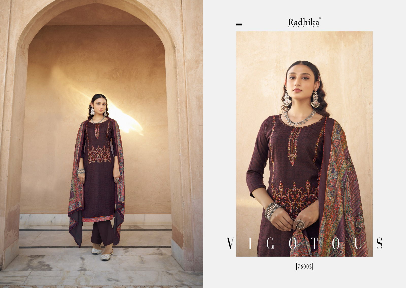 Kashmiri Shawal 2 By Sumyra Pashmina Dress Material