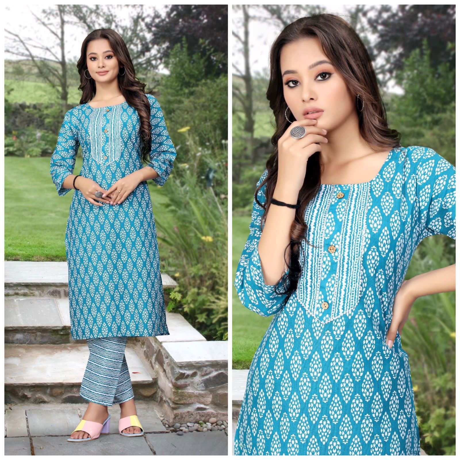 Jaipoor Kurti Cotton Wholesale Kurti with Bottom Manufacturers 