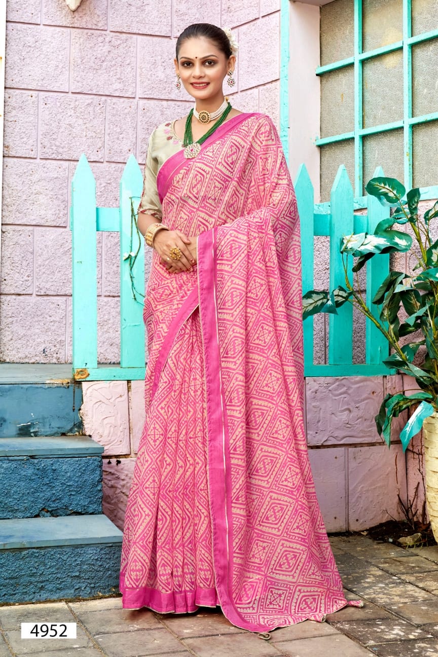 Vinamra By 5D Designer Cotton Printed Sarees Catalog