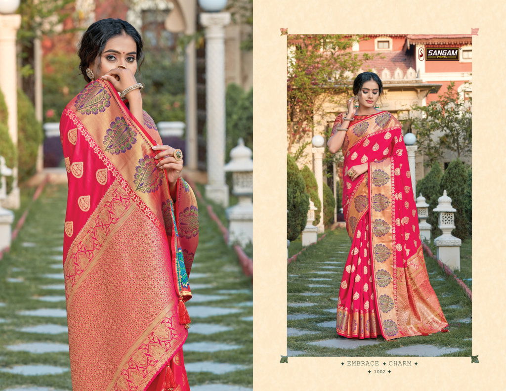 Sangam Kanupriya Latest Fancy Designer Heavy Pure Soft Silk Festive Wear Silk Saree Collection
