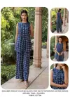 SET0195 Ladies Casual Wear Blue Printed Cotton Cord Set Wholesale Online