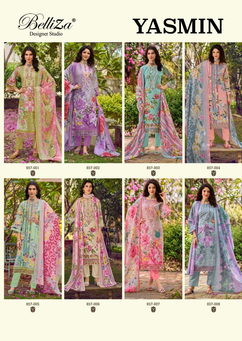 Yasmin By Belliza Cotton Digital Printed Dress Material Wholesale In India