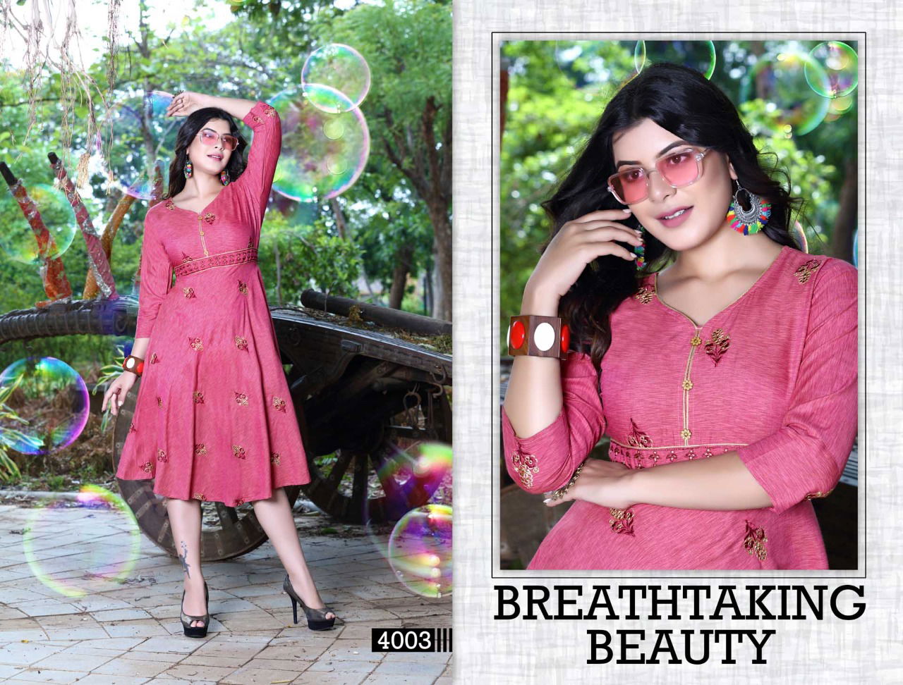 Trendy Orchid Ethnic Wear Fancy Designer Kurtis Collection
