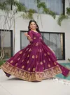 KA 1164 Star Georgette Embroidery Designer Wholesale Gown With Dupatta In India