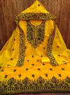 Heavy Chanderi Neck Vol 4 Chanderi Embroidered Dress Material
