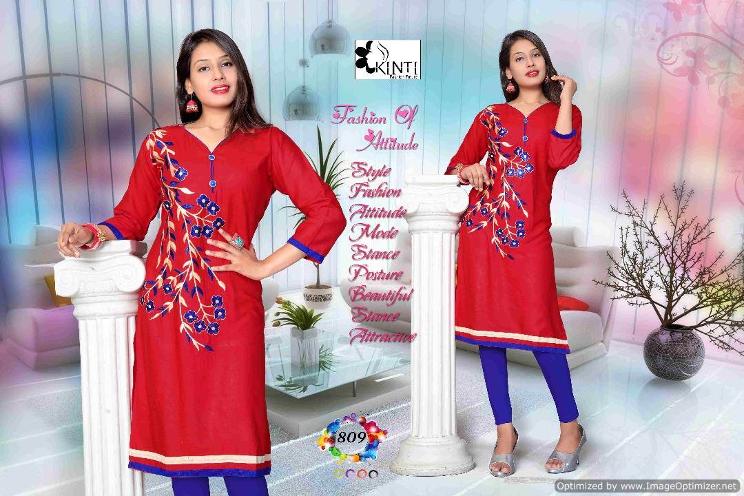 Kinti-Rich Look Vol-8 Latest fancy Regulars wear Embroidery kurtis Collection
 
