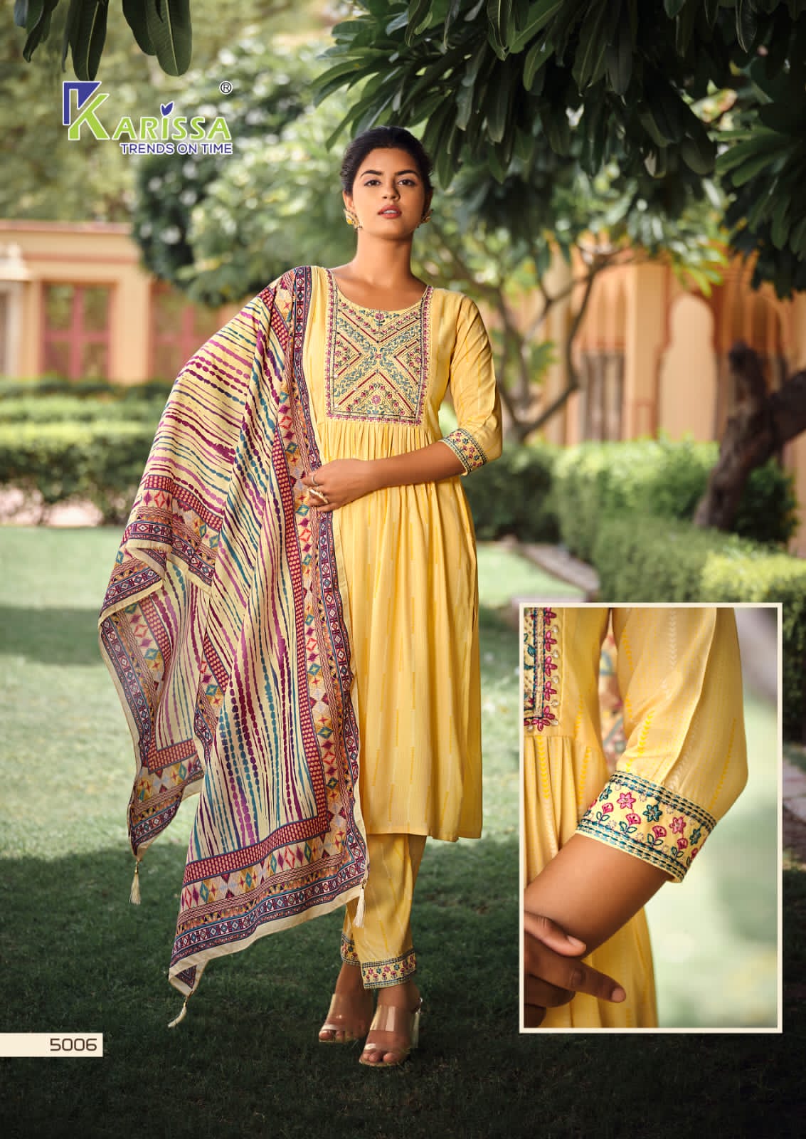 Karissa Gulmohar Vol 2 Naira Cut Kurti With Bottom Dupatta Catalog
