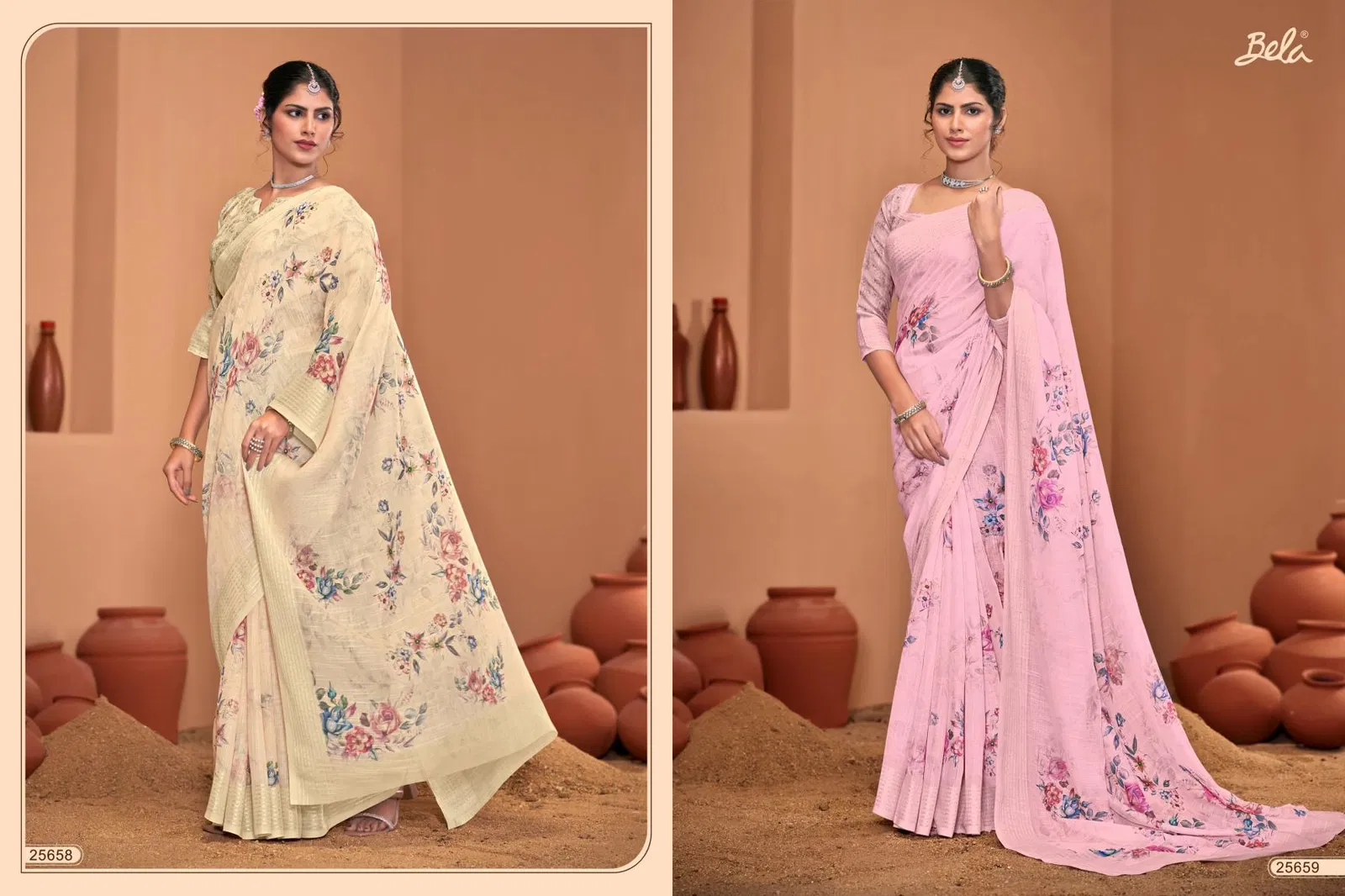 Slavia Vol 5 By Bela Linen Saree Exporters In India