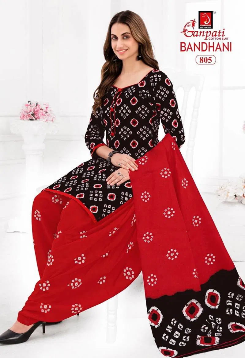 Bandhani Vol 8 By Ganpati Cotton Bandhani Printed Dress Material Exporters In India