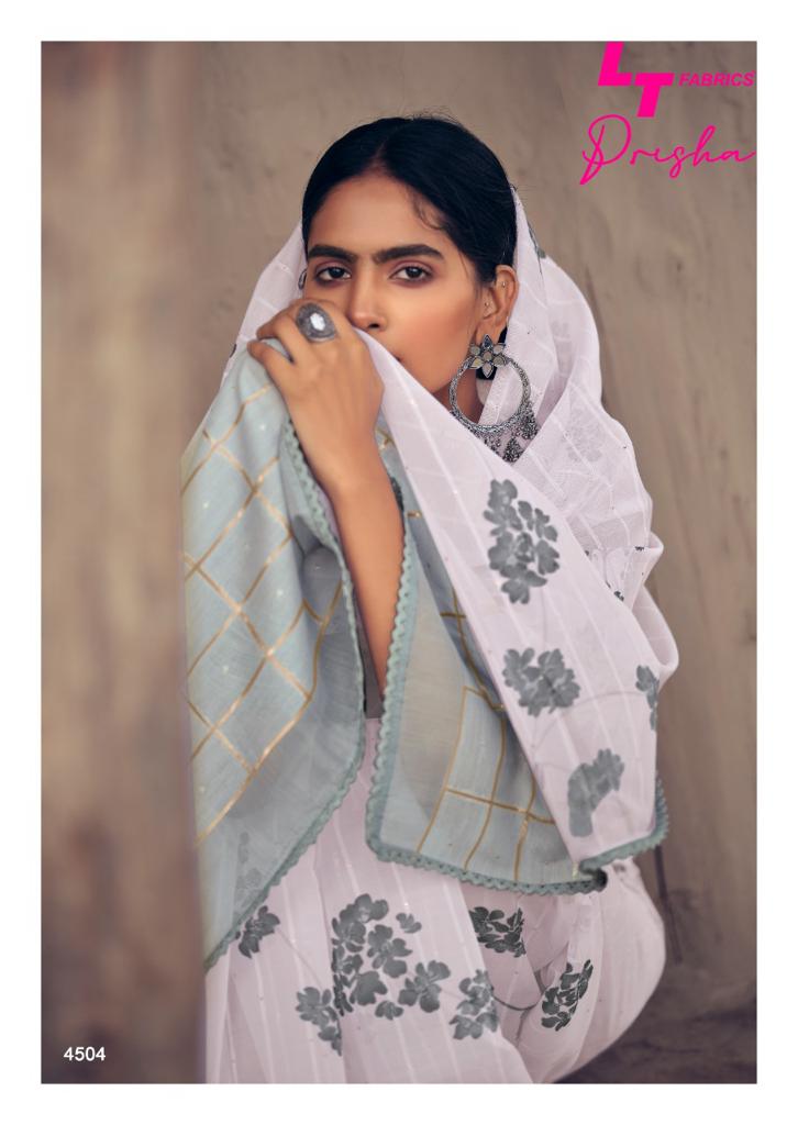 Lt Prisha Ethnic Wear Organza Silk Designer Printed Saree Collection
