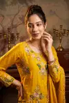 Yellow Colour Luxuria Vol 1 By Beriston Natural Crepe Sharara Suit BS104